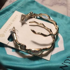 Kendra Scott Kristin Gold Hoop Earrings gold/clear